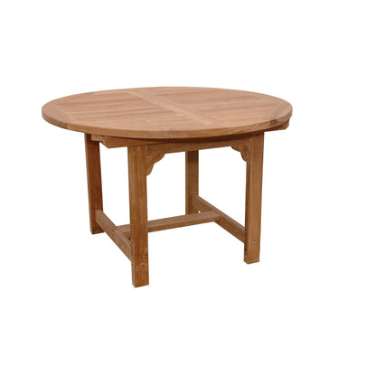 Wooden round table on a white background