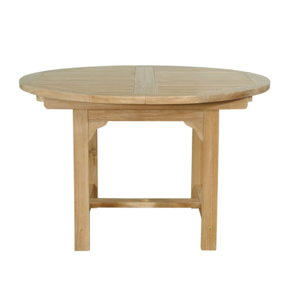 Wooden round table on a white background
