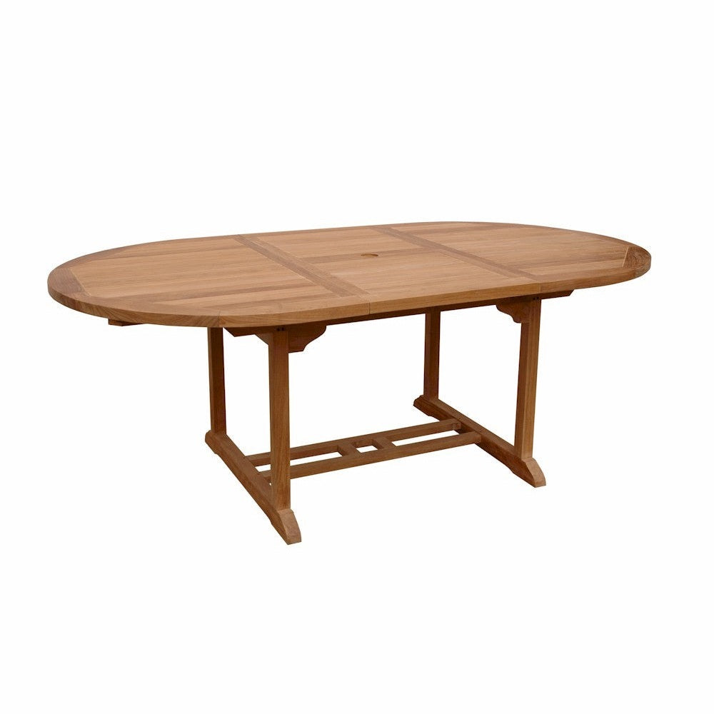 Wooden dining table on a white background