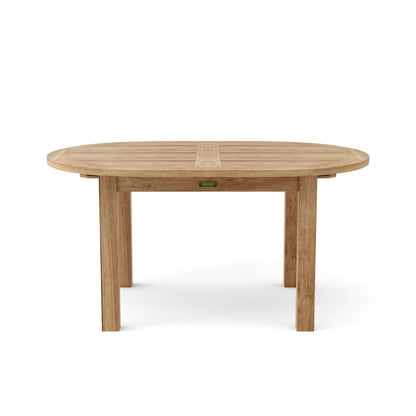Wooden round table on a white background