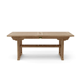 Sahara 106" Rectangular Double Extension Table - Solid A-Grade Teak