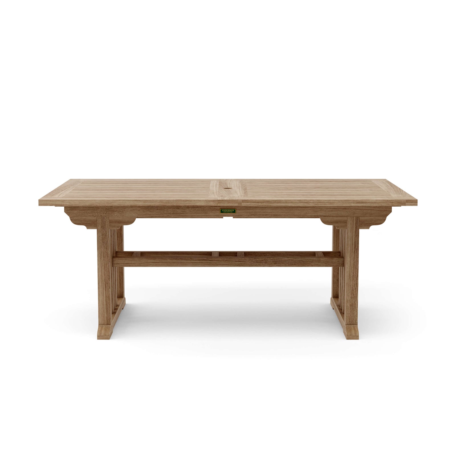 Wooden table on a white background