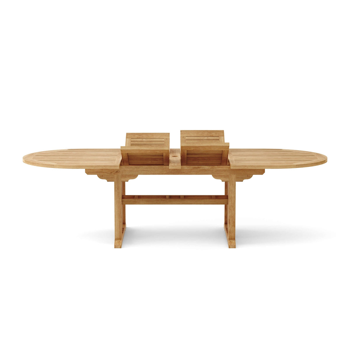 Wooden dining table with two chairs on a white background