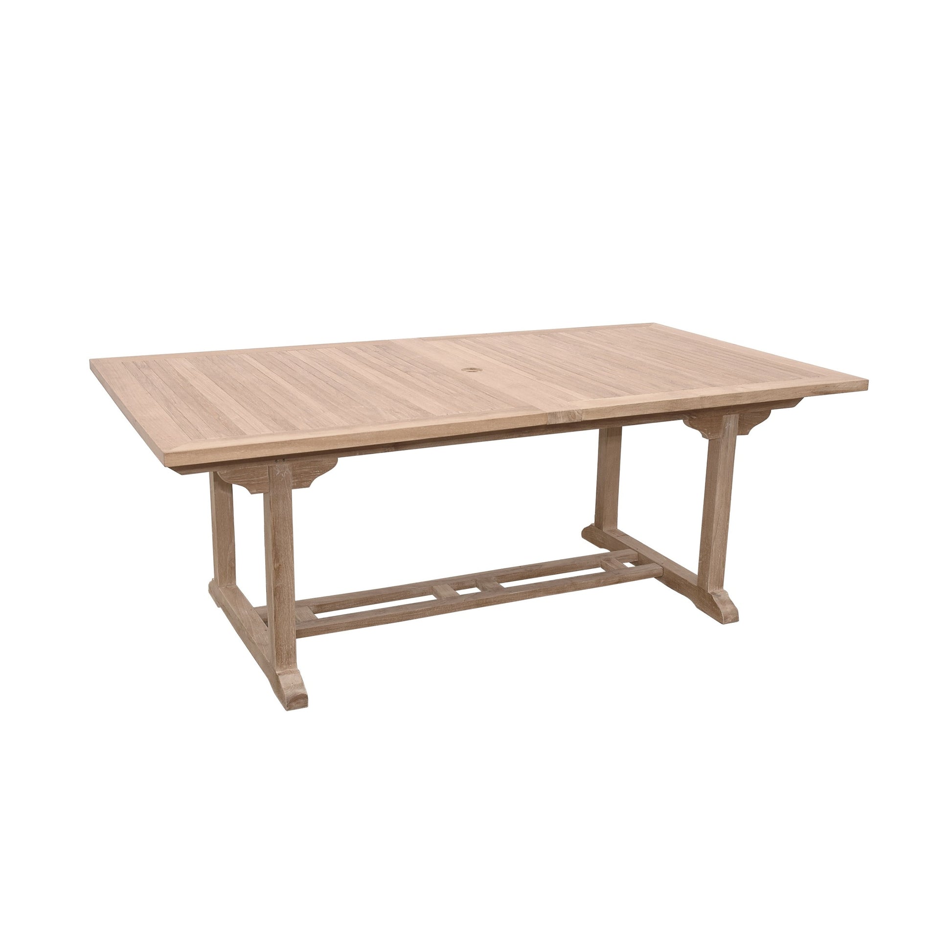 Wooden table on a white background