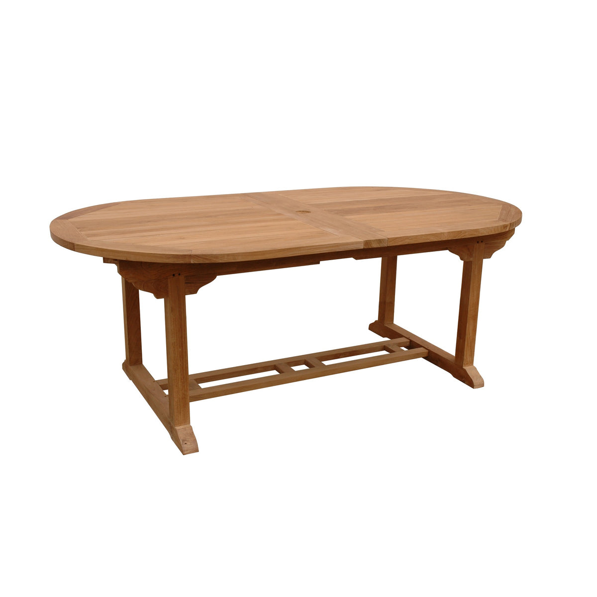 Wooden dining table on a white background