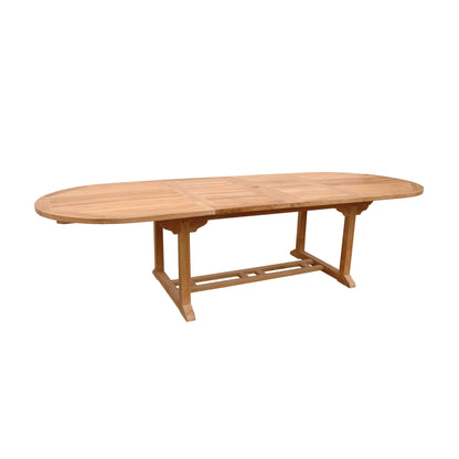 Wooden dining table on a white background