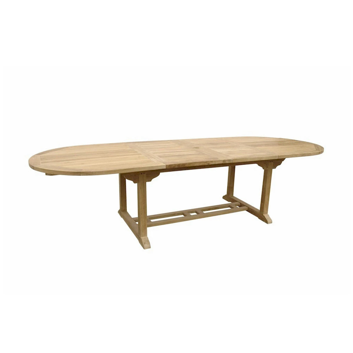 Wooden dining table on a white background
