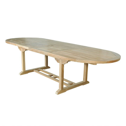 Wooden dining table on a white background