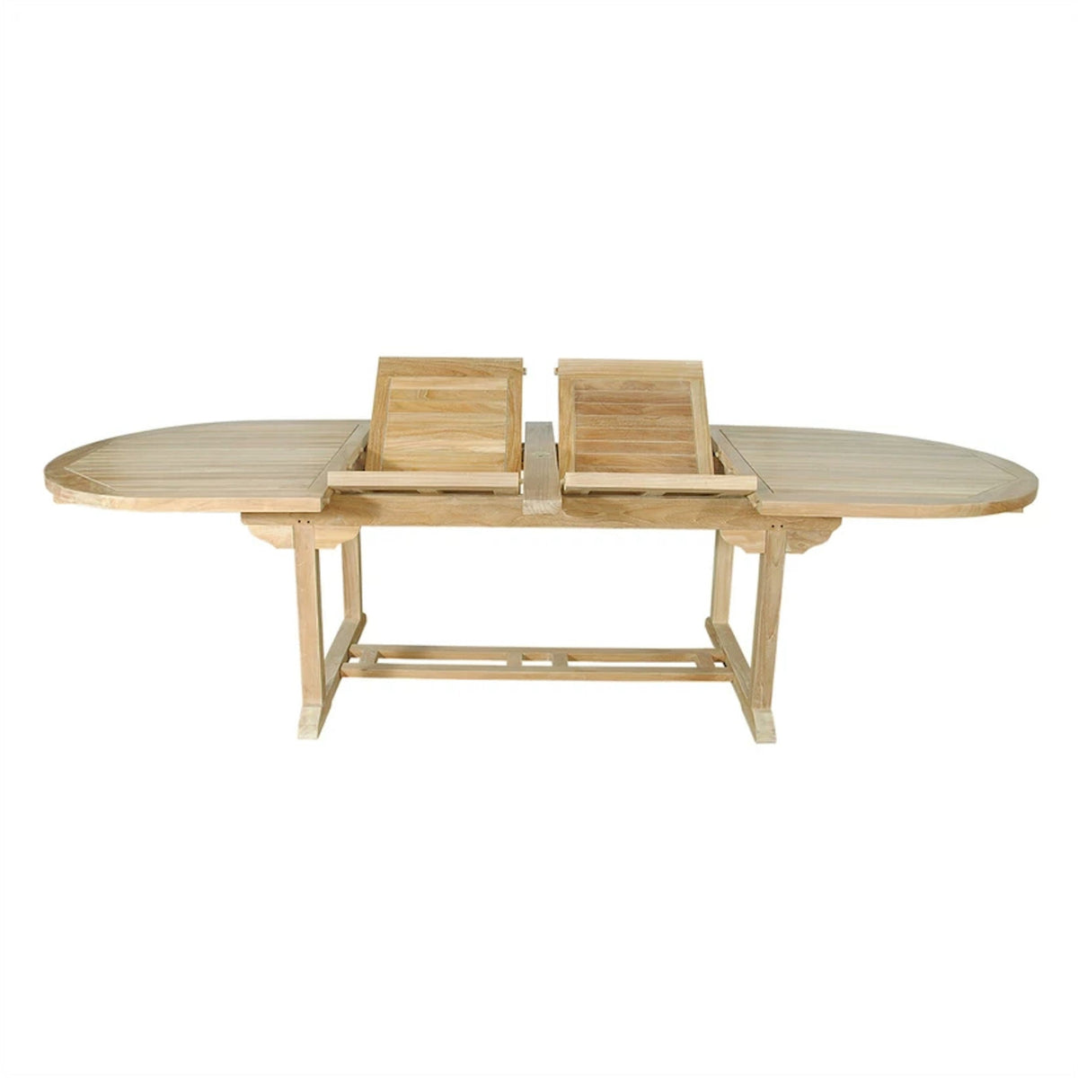 Wooden dining table with two chairs on a white background