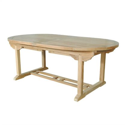 Wooden dining table on a white background