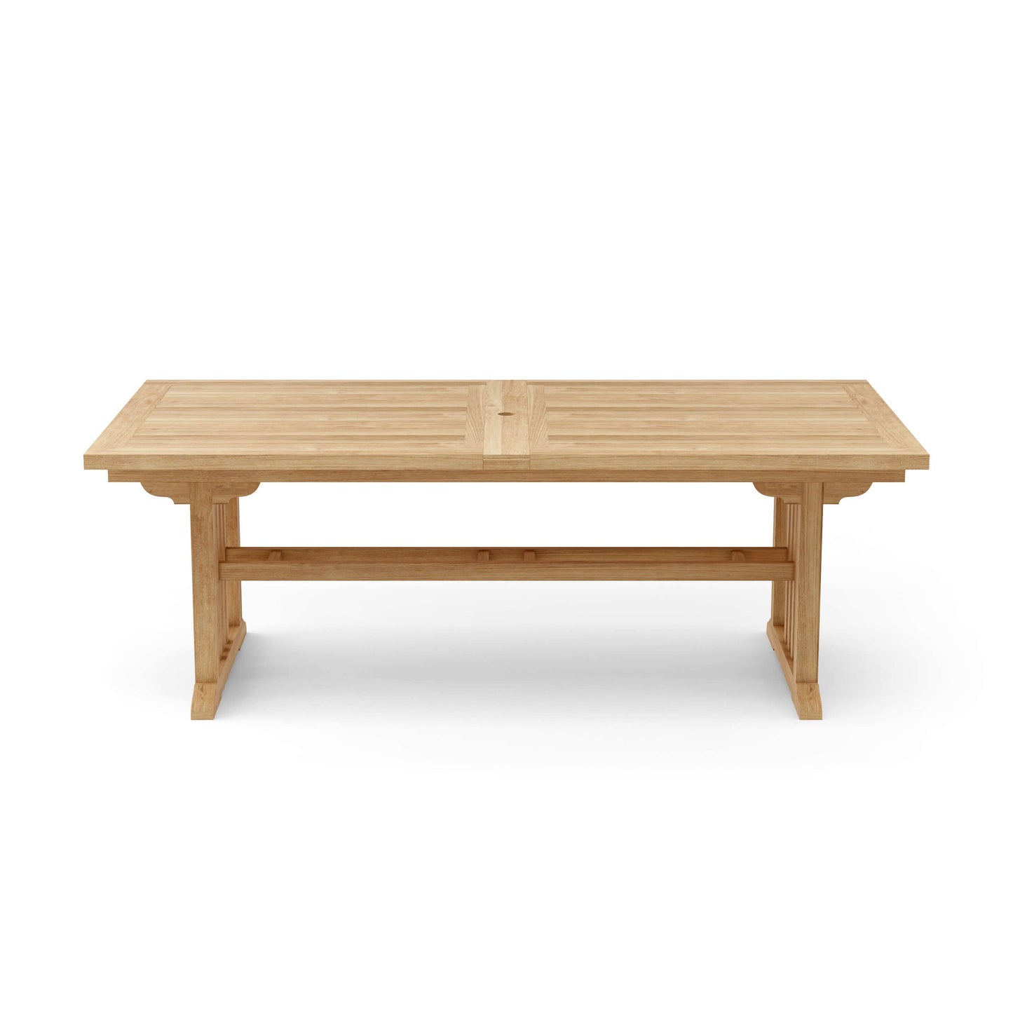 Wooden table on a white background