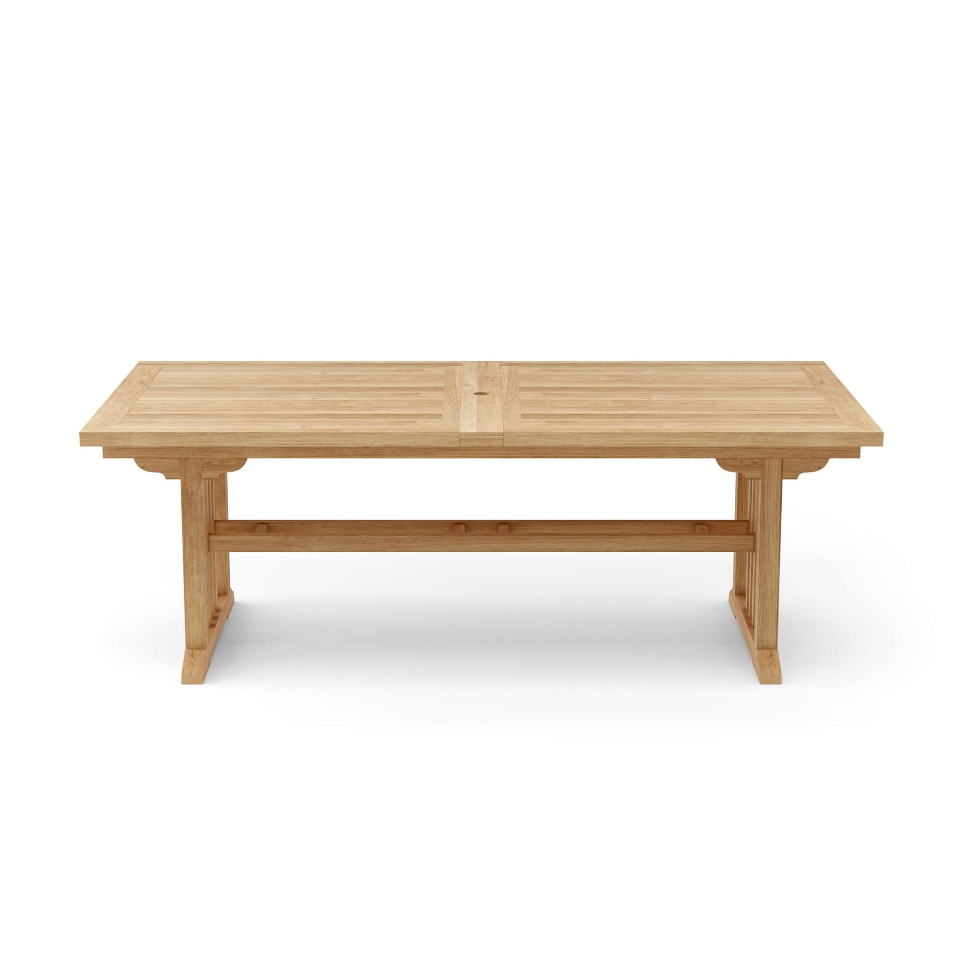 Wooden table on a white background
