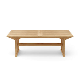 Sahara 126" Rectangular Double Extension Table - Solid A-Grade Teak