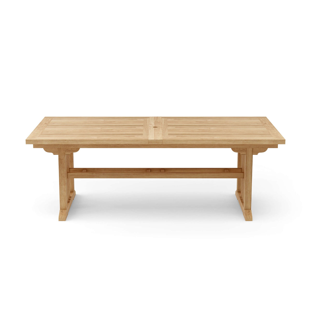 Wooden table on a white background