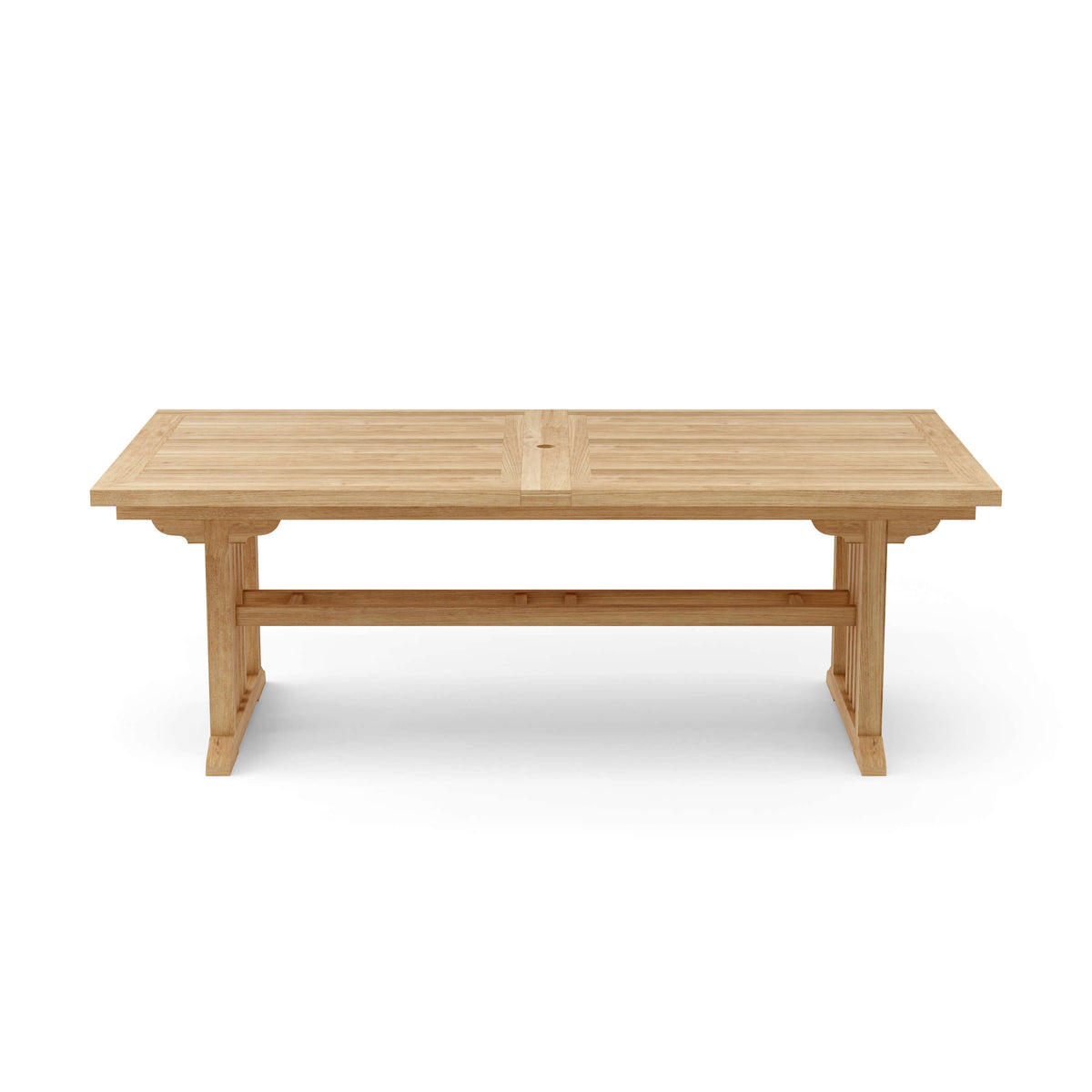 Wooden table on a white background