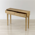 Bodrum 43" Console Table with Synthetic Rattan Drawers and Gold Plated Handles