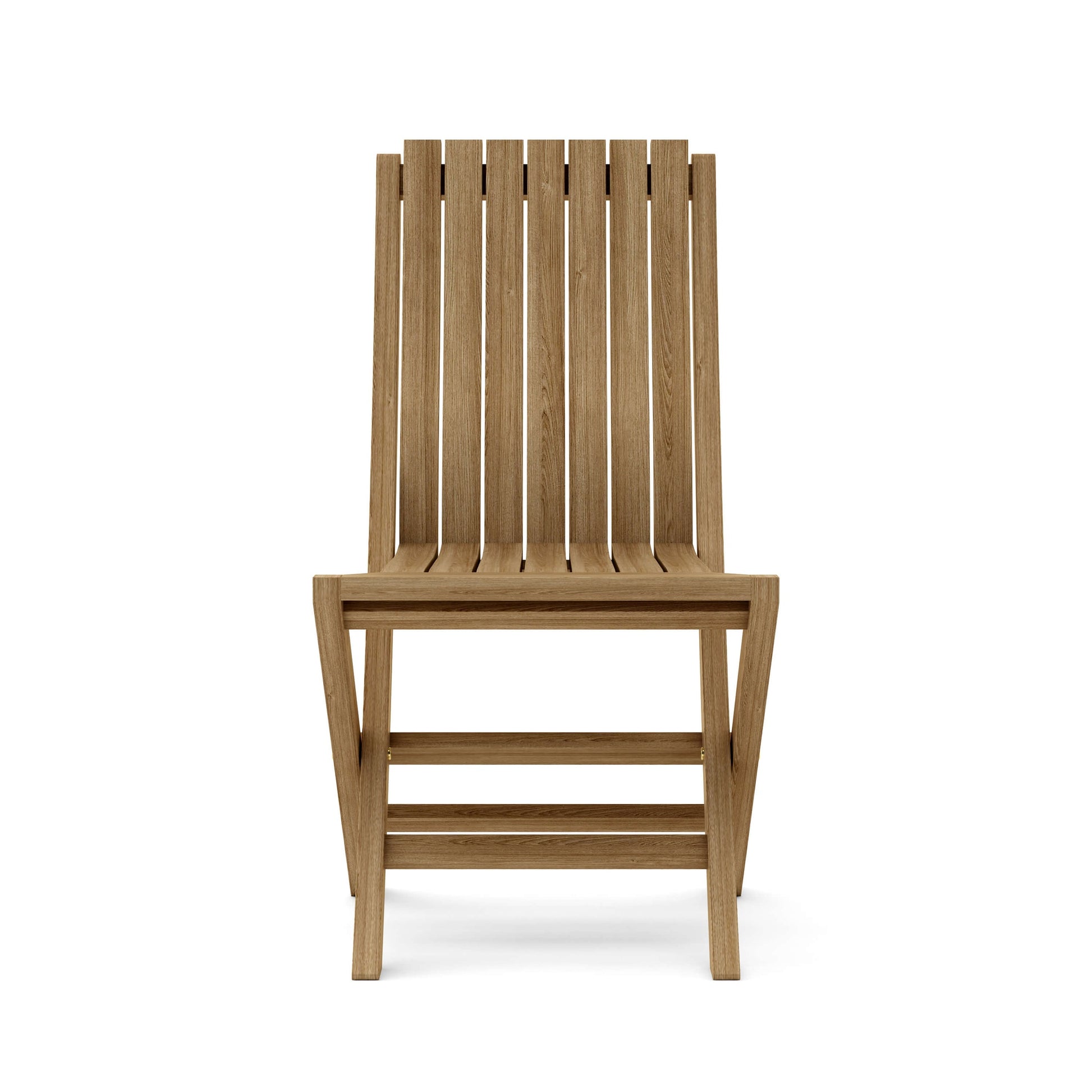 Anderson Teak Comfort Folding Teak Side Chairs - folding teak side chairs angle view