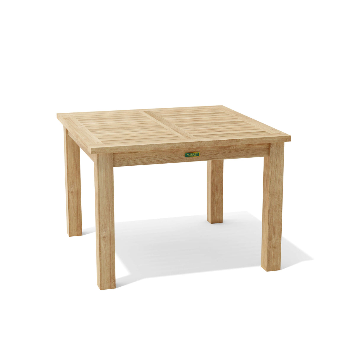 Wooden table on a white background