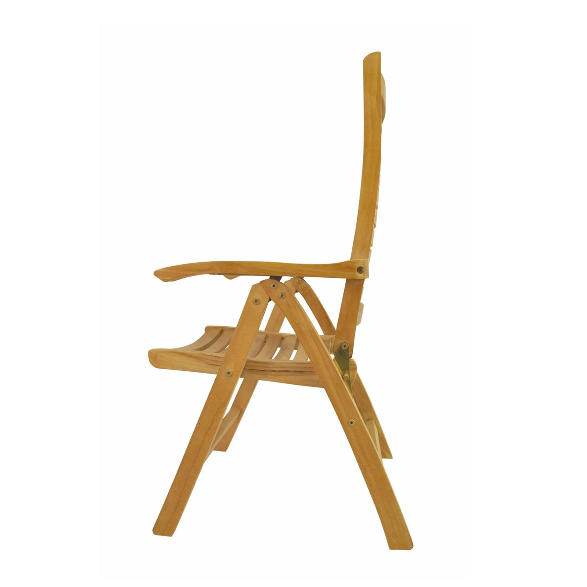Anderson Teak Carina 5-Position Reclining Teak Armchair - recliner angle detail view 7