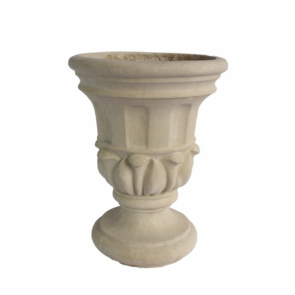 Magnolia Urn - Cast Limestone Classical Design Timeless Outdoor Accent
