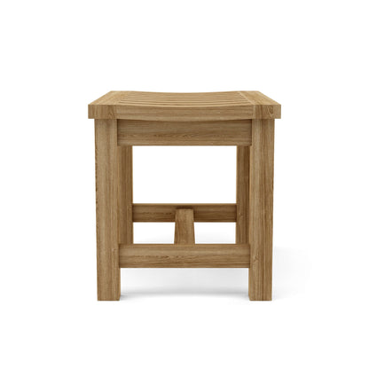 Wooden stool on a white background