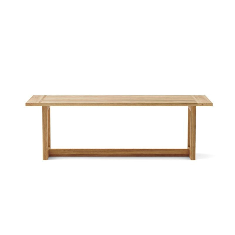 Wooden table on a white background