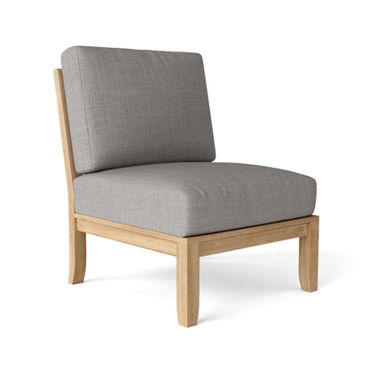Anderson Teak Natsepa Center Modular Deep Seating - armless teak center module with cushions
