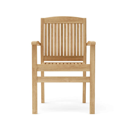 Wooden chair with armrests on a white background
