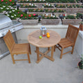 Montage Saratoga 3 - Piece Outdoor Teak Dining Set with Round Table and Chairs