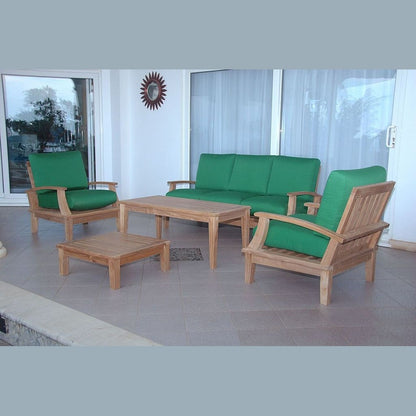 Brianna 5-Pc Teak Deep Seating Sofa Set with Sunbrella Cushions | BetterPatio // BetterPatio.com