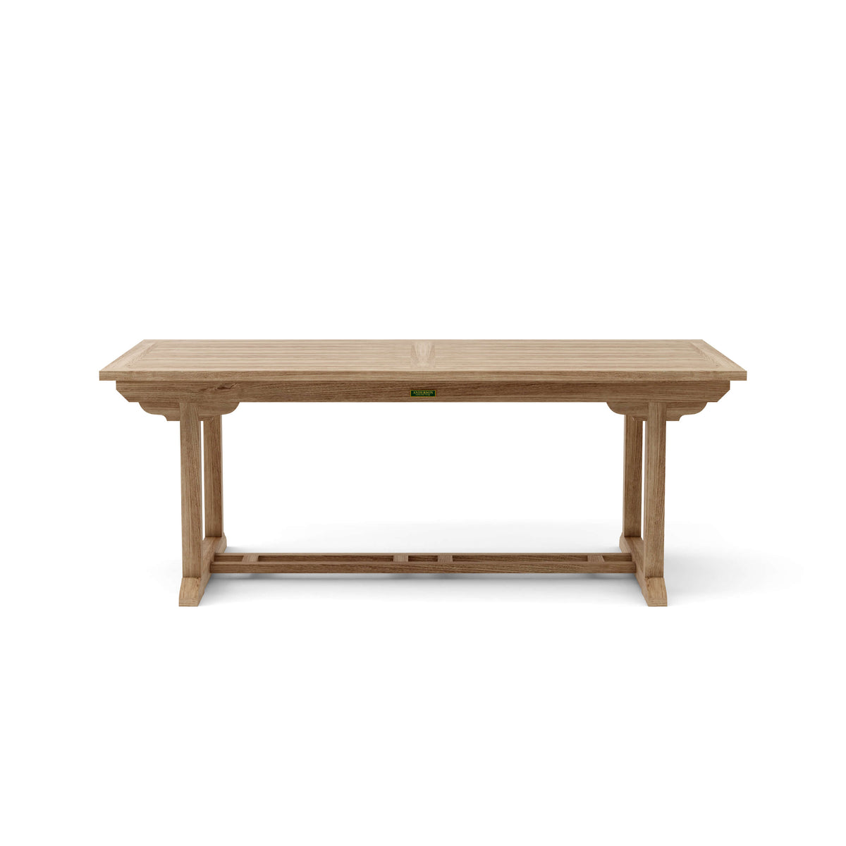 Wooden table on a white background