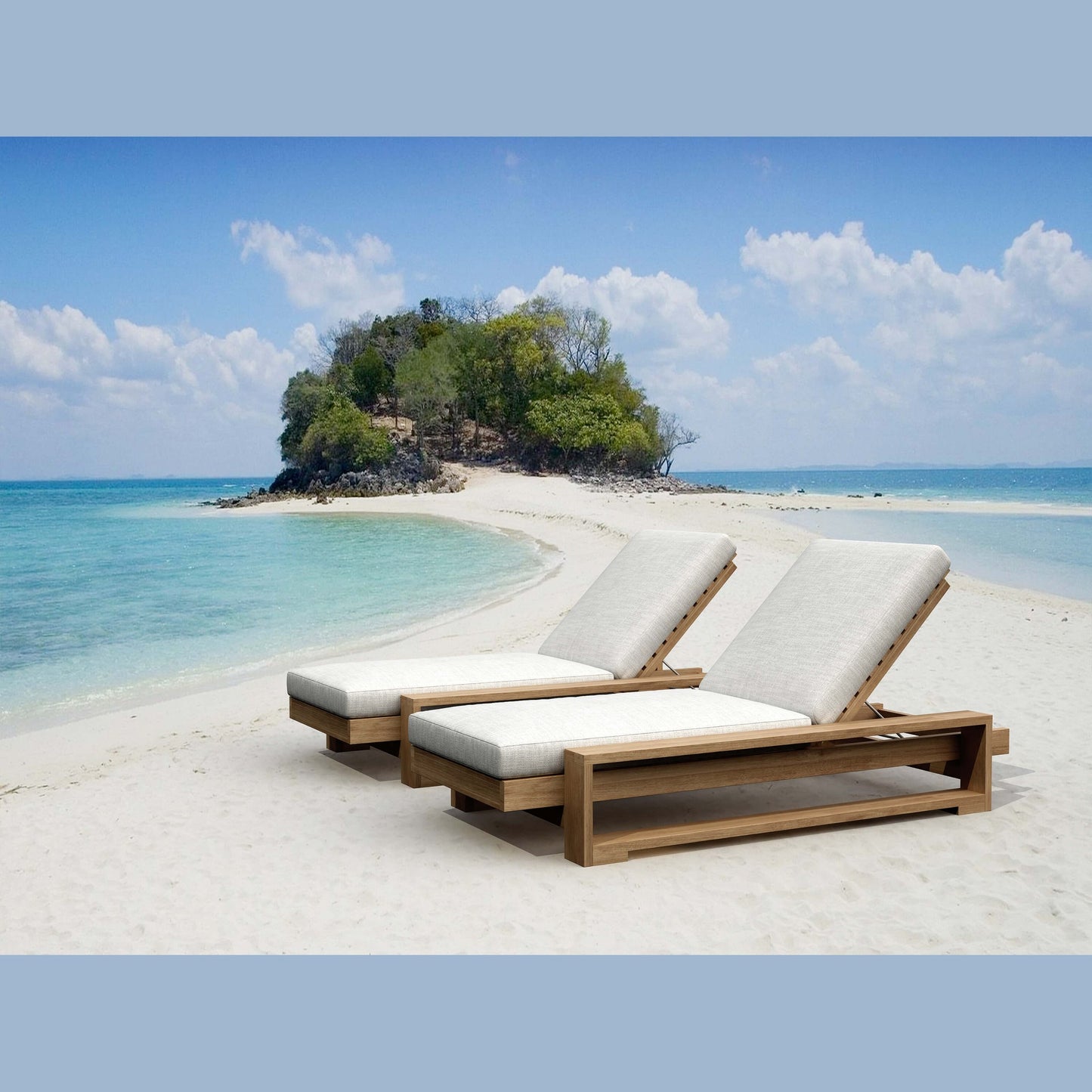 Capistrano Teak Sun Lounger | BetterPatio // BetterPatio.com