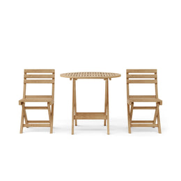 Chester Alabama 3 - Piece Teak Folding Bistro Set