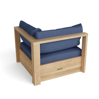Anderson Teak Copacabana Corner Modular - angled view of teak L-shaped corner module