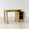 Kathy 47" Writing Desk with Storage & Natural Wood Finish