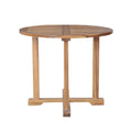 Descanso Windham 5-Piece Teak Outdoor Dining Set - Round Table & 4 Chairs