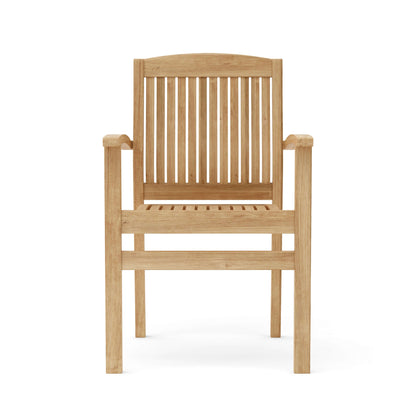 Wooden chair with armrests on a white background