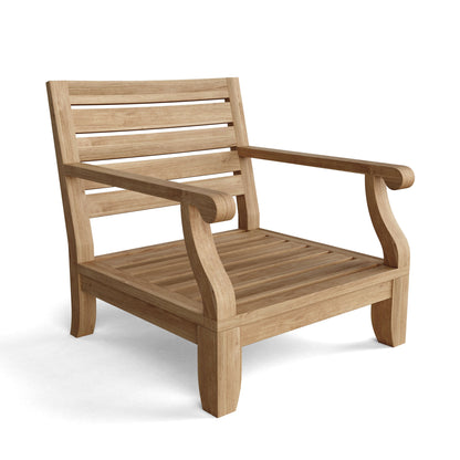 Wooden armchair on a white background