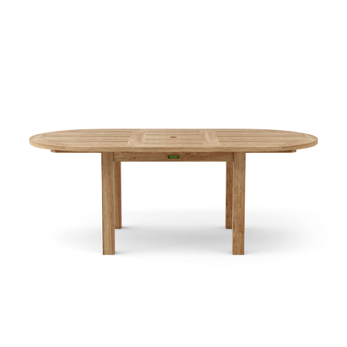 Wooden dining table on a white background