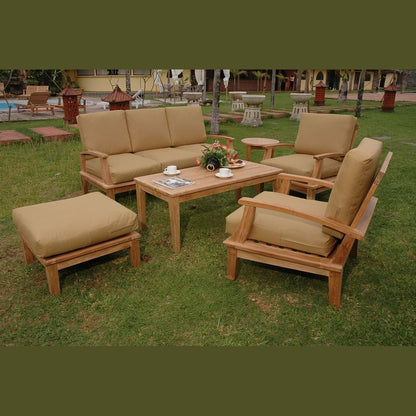 Brianna 5-Pc Teak Deep Seating Sofa Set with Sunbrella Cushions | BetterPatio // BetterPatio.com