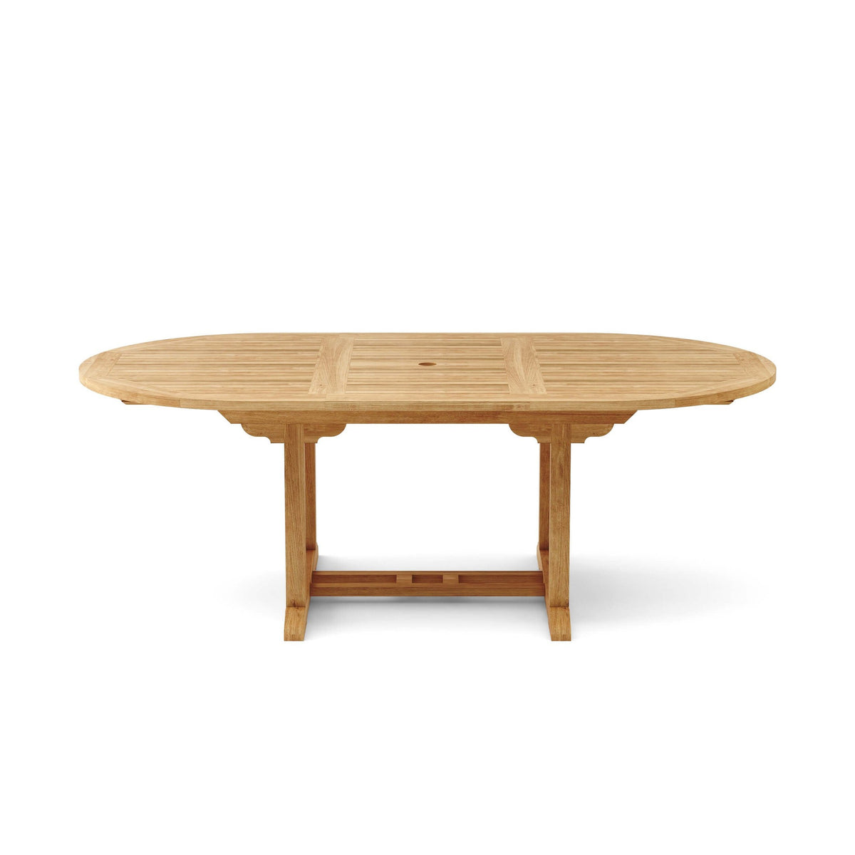 Wooden dining table on a white background