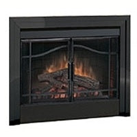 Dimplex BFSDOOR33BLK swing glass door detail