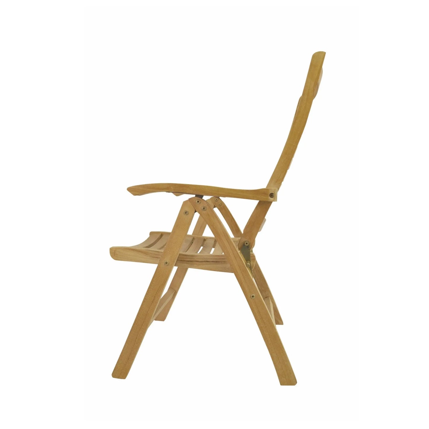 Anderson Teak Carina 5-Position Reclining Teak Armchair - teak recliner close-up 9