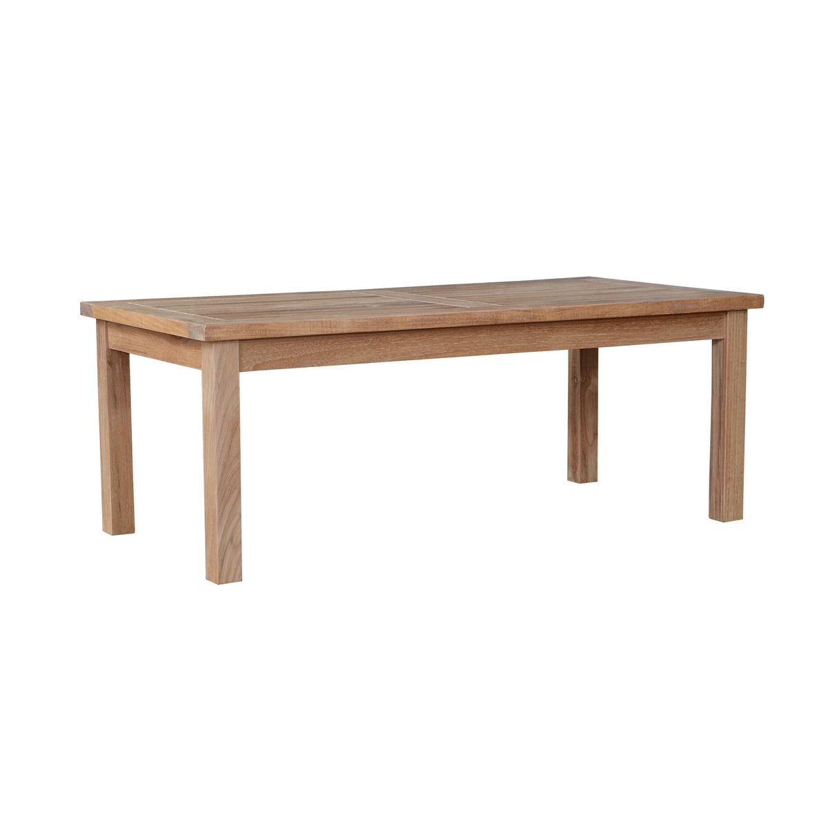 Wooden dining table on a white background