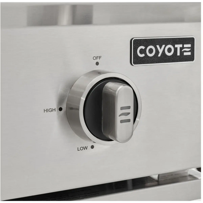 Coyote C-Series 34 Inch Built-In Grill C3C34 - installed in outdoor kitchen island lifestyle shot