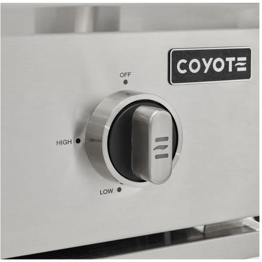 Coyote C-Series 34 Inch Built-In Grill C3C34 - installed in outdoor kitchen island lifestyle shot