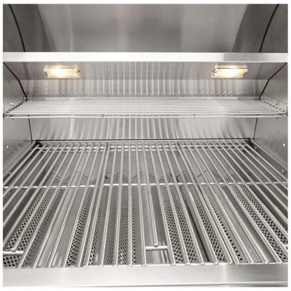 Coyote C-Series 34 Inch Built-In Grill C3C34 - angled rear view showing lid and grill body