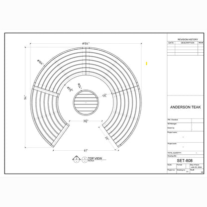 Technical drawing of a circular metal product with dimensions and specifications.