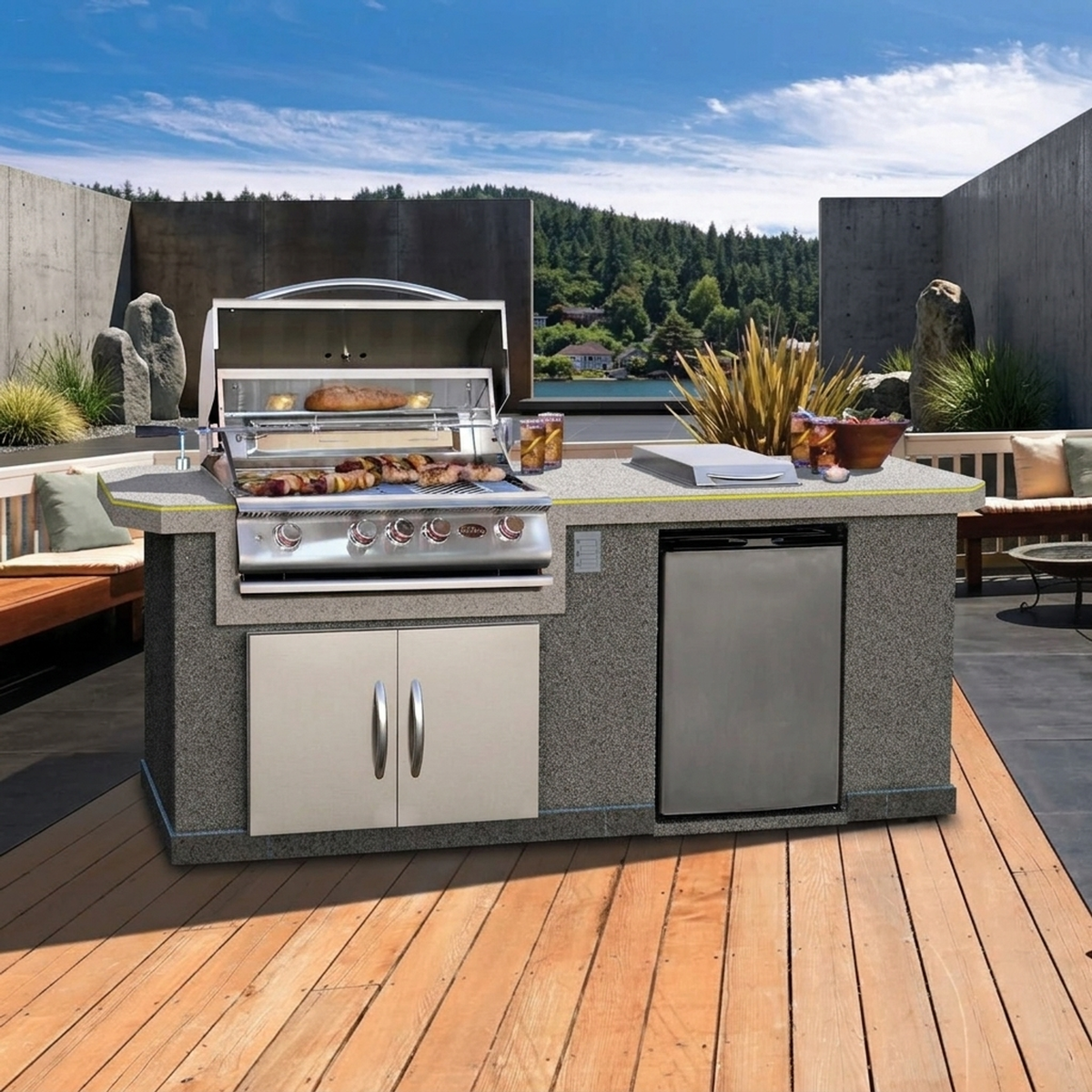 Cal Flame Atlantic Q 8 ft. BBQ Island - BBK801