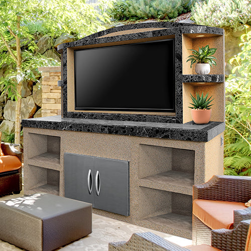 Cal Flame Outdoor Entertainment Center ODC-2 Crystal Cal Flame